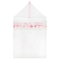 NWT NEW Fendi Baby Girls White pink robot logo bunting sleeping bag nest