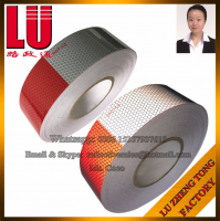 Truck Traffic Warning Red and White Safety Dot-C2 Glass Bead High Intensity Grade Reflective Tape Traffic Signs Vinyl Material Sticker Sheeting Tape