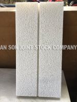 Bush Hammered White Marble