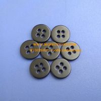 4 Holes Flat Type Matt Black Coloured Chinese River Shell Buttons Made in China
