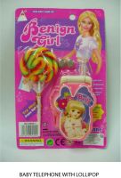sell toy candy Baby telephone with  lollipop