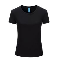 manufacture Cotton O-Neck Short Sleeve Custom Logo Womens T Shirt