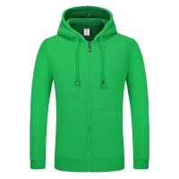 China wholesale custom logo blank casual zipper up hoodie jacket