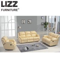 Genuine Leather Modern Electric Sofa Set with Wooden Frame