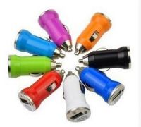 wholesale Mini-USB charger bullet mini car charge seven color