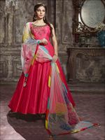 Indian Stylish Designer Bangalori Silk Party Wear Gown