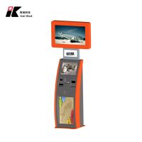 Dual screen lottery ticket printing machine payment kiosk