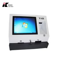 Desktop touch screen self-service terminal with RFID card reader