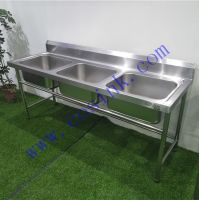 European pressed 201 304 large used kitchen stainless steel commercial sink