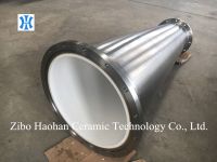 Alumina ceramic lined pipe for high consistency pulp cleaner