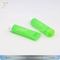 fantasy made empty green colored soft plastic green cosmetic tube with flip top cap