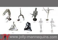 Fashionable fiberglass female mannequins, YOGA mannequins collection , sports mannequins for display