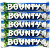 Bounty Bar Milk Chocolate Covered Coconut By Mars, (24-57gram Bars Per Box)