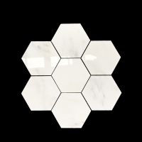 Oriental white marble hexagon mosaic tile