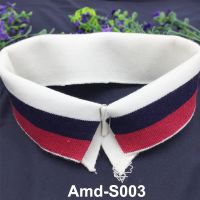 Customized rib knit trimmings stripes collar cuffs for jersey jacket