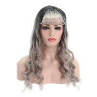 Kinky Curly Hair Wigs with Bangs, Big Curly Wigs with Bangs, Long Bob Wigs