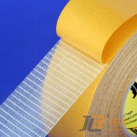 DOUBLE-SIDED CROSS WEAVING FILAMENT MESH TAPE JLW-303C high tack and permanent adhesion ;used for car seats /lights /laptops