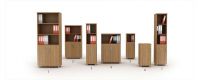 Modern and top quality glass and wooden door filing cabinets