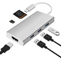 2017 new products 4 port usb 3.0 type-c pore hub with PD charging for Macbook pro data transimission