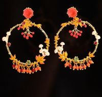 Hand Painted Mooshroom Tassel Necklaces For Women