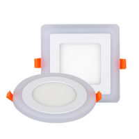 Aluminium housing  RGB double color led down light ceiling panel light