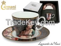 Set - Cup + Saucer - L.Da Vinci - Lady With An Ermine