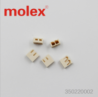 MOLEX 35022-0002/350220002/35022 2.50mm Pitch Board-in Crimp Housing, 2.95mm Height, Right-Angle and Vertical, 2 Circuits, Natural