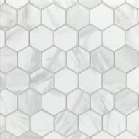 Hexagon marble mosaic tile