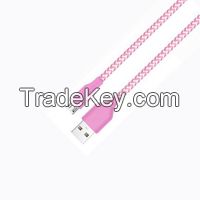 USB to Micro USB Cable with Molding type, Popular Type Colorful USB to Micro USB Fabric braided Data Cable