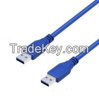 PVC Molded Type USB3.0 A Male to USB3.0 A Male Data Cable for Computer