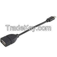 USB2.0 A Female to Micro USB B Male OTG Cable