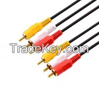 3RCA Male to 3RCA Male Cable with PVC Molded