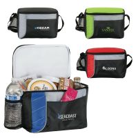 600D polyester travel  insulated six-can capacity Cooler  Lunch Bag