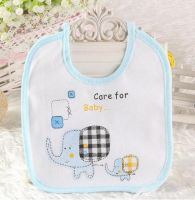 1 piece Cotton New-born cartoon elephant girls children baby bibs, gift feeding towel burp stuff Fabric Children Waterproof Card