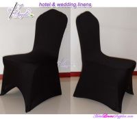 factory wholesale black expanding spandex stretch chair cover for wedding banquet chairs