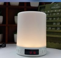 Touch Lamp Portable Speaker colorful light LED Time Display Alarm Clock Speaker Loudspeaker