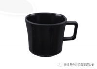 melamine mugs 3" mugs plain black color with handle cups drinkware