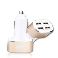 DBK CC04 8A 4 USB Port Car Charger Black White for iPad iPhone