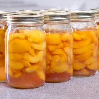 Canned yellow peach in light syrup