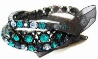 Sell 3pcs set stretch bracelet-Blue Zirconai