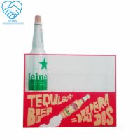 Custom High Quality Acrylic Plastic 6 Pack Beer Bottle Holder with 3 Holes