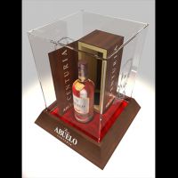 Illuminated Acrylic Wine Bottle Display Plinth, POS Display Merchandising