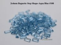 Synthetic Spinel Gemstone Baguette shape Lab Created #108 Spinel Blue Gemstones