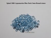 Synthetic Spinel Aquamarine Gemstone Round shape Lab Created Aqua Blue Spinel Blue Gemstones