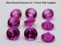 Corundum Gemstone Ruby Stone Lab created  Corundum Round Brilliant Diamond Cut