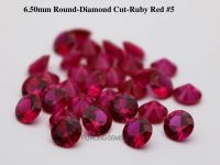 Corundum Gemstone Ruby Stone Lab created  Corundum Round Brilliant Diamond Cut