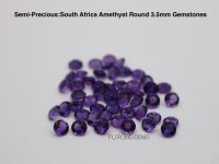 Loose Natural Gemstones Amethyst Round Stone Semi Precious Stone