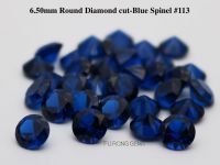 Synthetic Spinel Gemstone Round shape Lab Created #113 Spinel Blue Gemstones