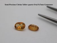 Loose Natural Gemstones Citrine Yellow Quartz Oval Stone Semi Precious Stone