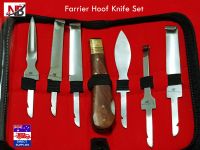 Farrier Hoof Knife Set kit in Zip Up Wallet Premium Quality Farrier Tools